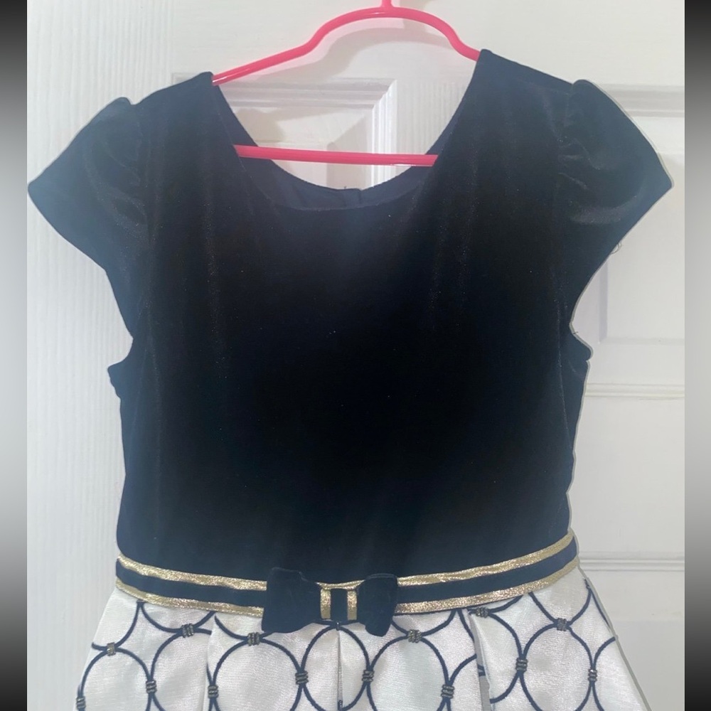 Jona Michelle girl velvet /tulle dress size 10 - Picture 3 of 10